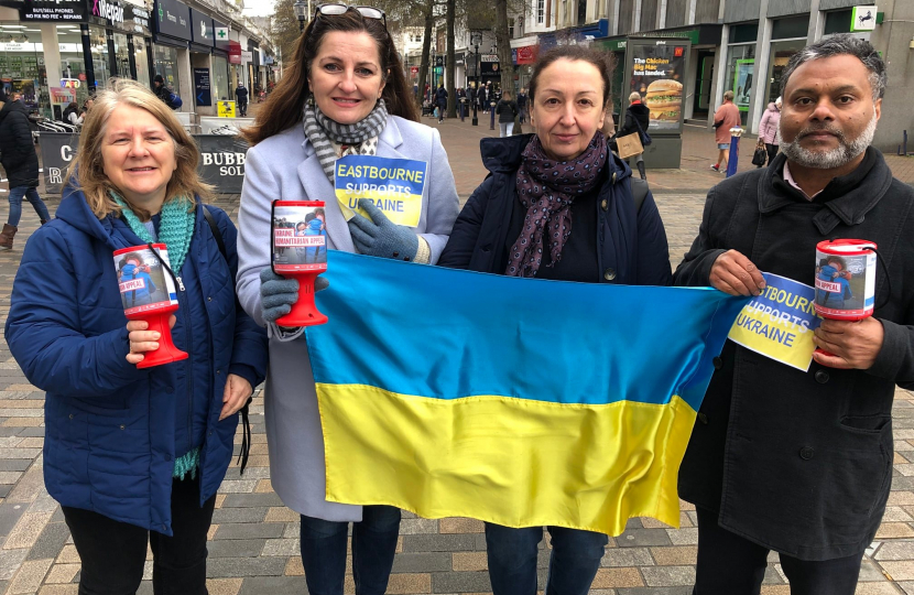 Caroline showing support for Ukraine