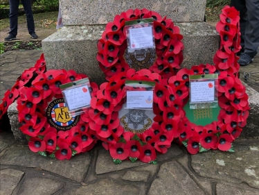 Wreaths at Hampden Park