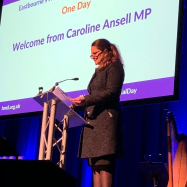 Caroline at the Holocaust Memorial Day Event 2022