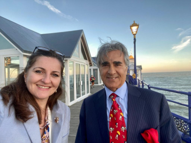 Caroline with Pier Owner Mr Gulzar