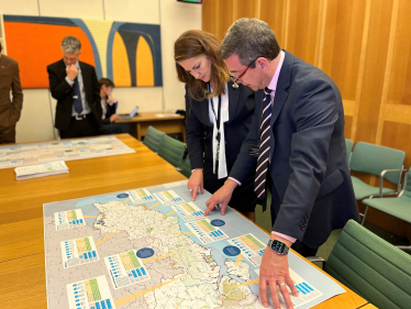 Eastbourne MP Caroline Ansell with Lawrence Gosden